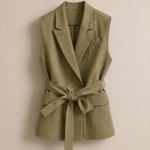 Sleeveless Olive Blazer